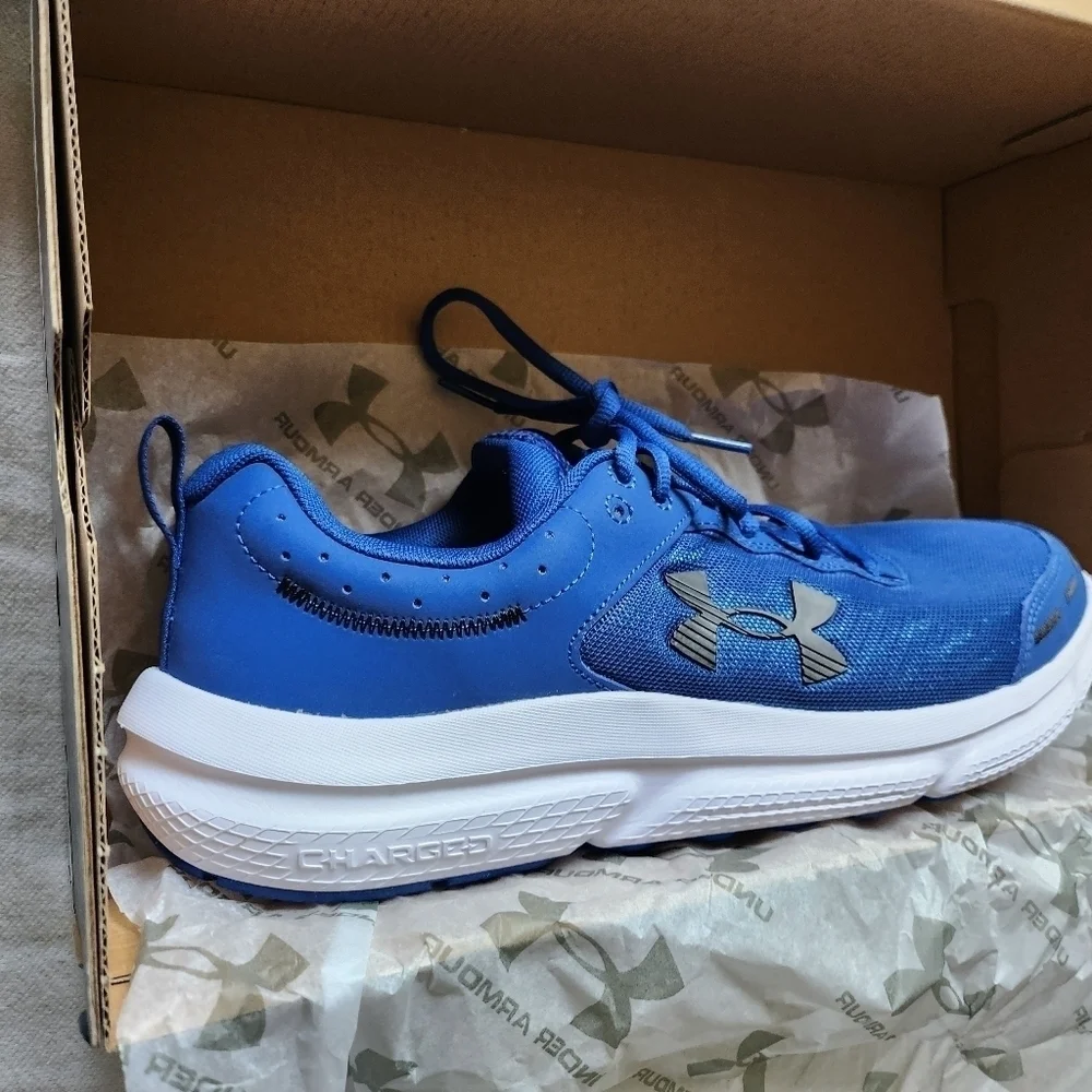 Under Armour Charged Assert 10 Lifestyle Fitness Blue Sz. 11.5 Running‎ Sneakers